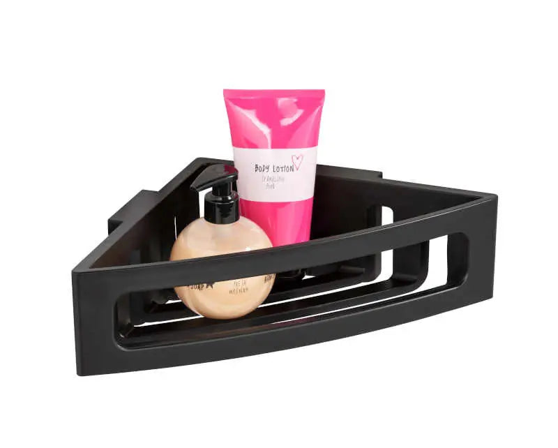 Wenko - Turbo-Loc Corner Shelf Bralia Black - Easy & Secure Mounting 🛠️