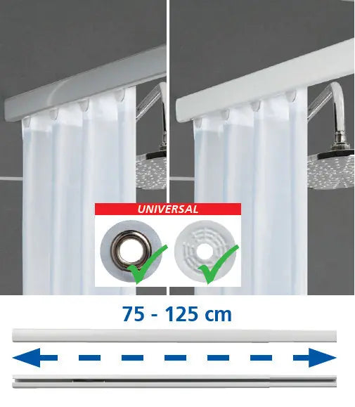 Wenko - Telescopic Shower Curtain Rail - Rust-Free Convenience 🚿✨
