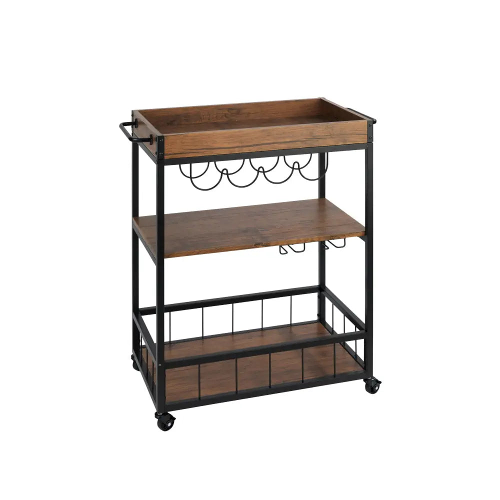 Wenko - Rustic Kitchen Cart - Stylish & Versatile Storage Solution! 🍽️🛒