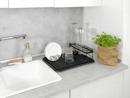 Wenko - Amy Dish Drainer with Bottle Holder - Stylish Kitchen Solution! 🍽️✨