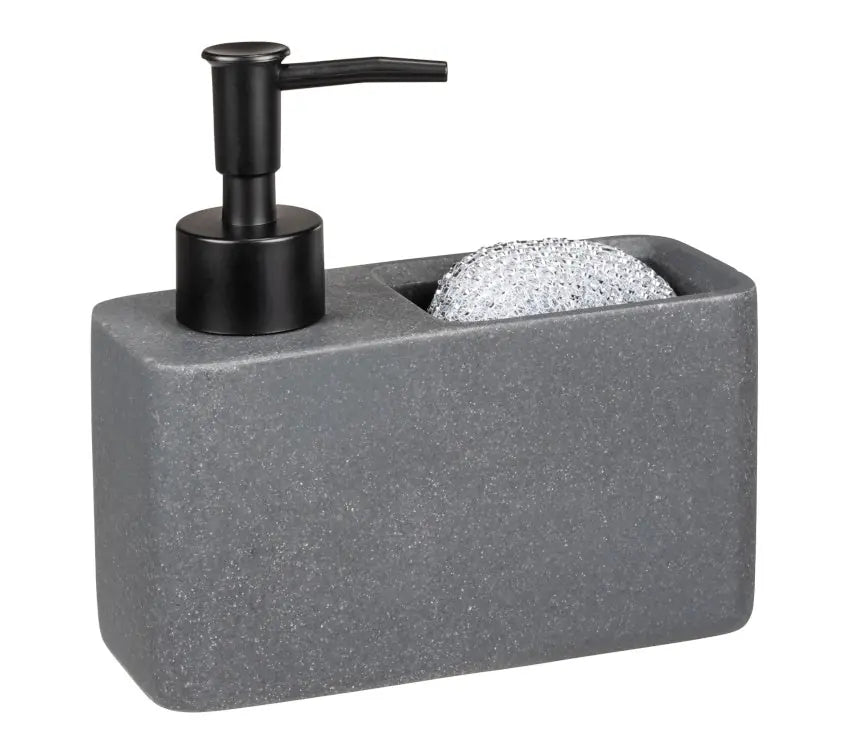 Wenko - Grey Soap & Dishwashing Liquid Dispenser Set - Stylish Kitchen Essential 🧼✨