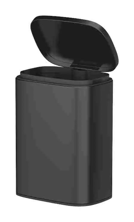 Wenko - Sare Wall-Mounted Cosmetic Bin 5L - Elegant Easy-Close Design 🖤