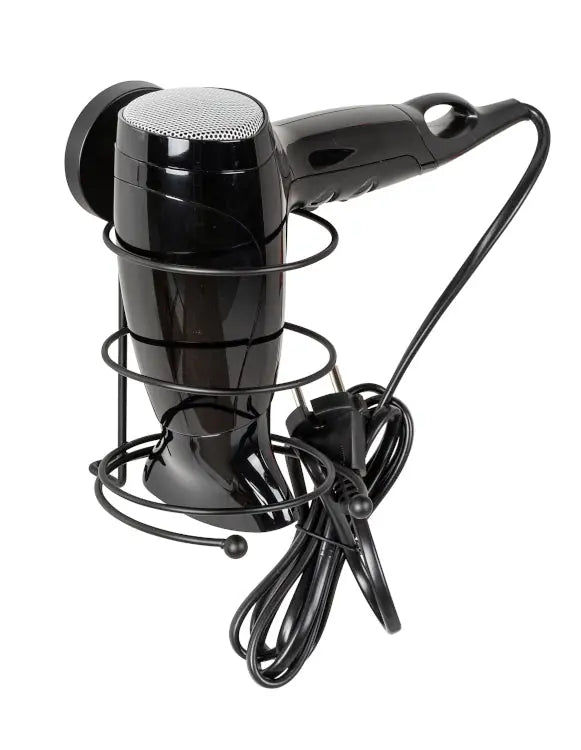 Wenko - Vacuum-Loc Milazzo Hair Dryer Holder - Stylish & Secure Mounting 🖤
