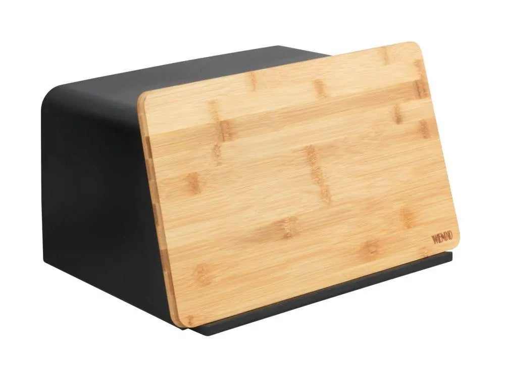 Wenko - Kubo Black Bread Box - Fresh & Chic! 🍞✨