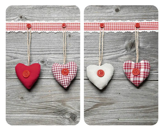Wenko - Universal Glass Covers Hearts, 2pc Set - Stylish Kitchen Protection ❤️✨