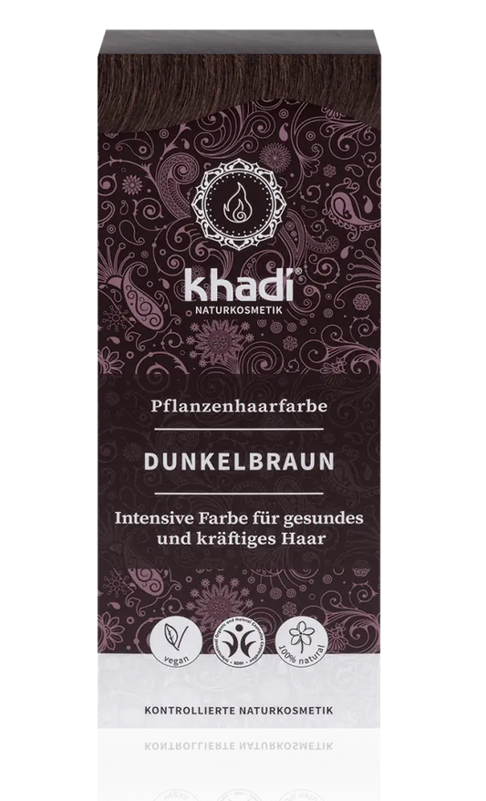 Khadi - Dark Brown Herbal Hair Color - Natural Beauty 🌿✨
