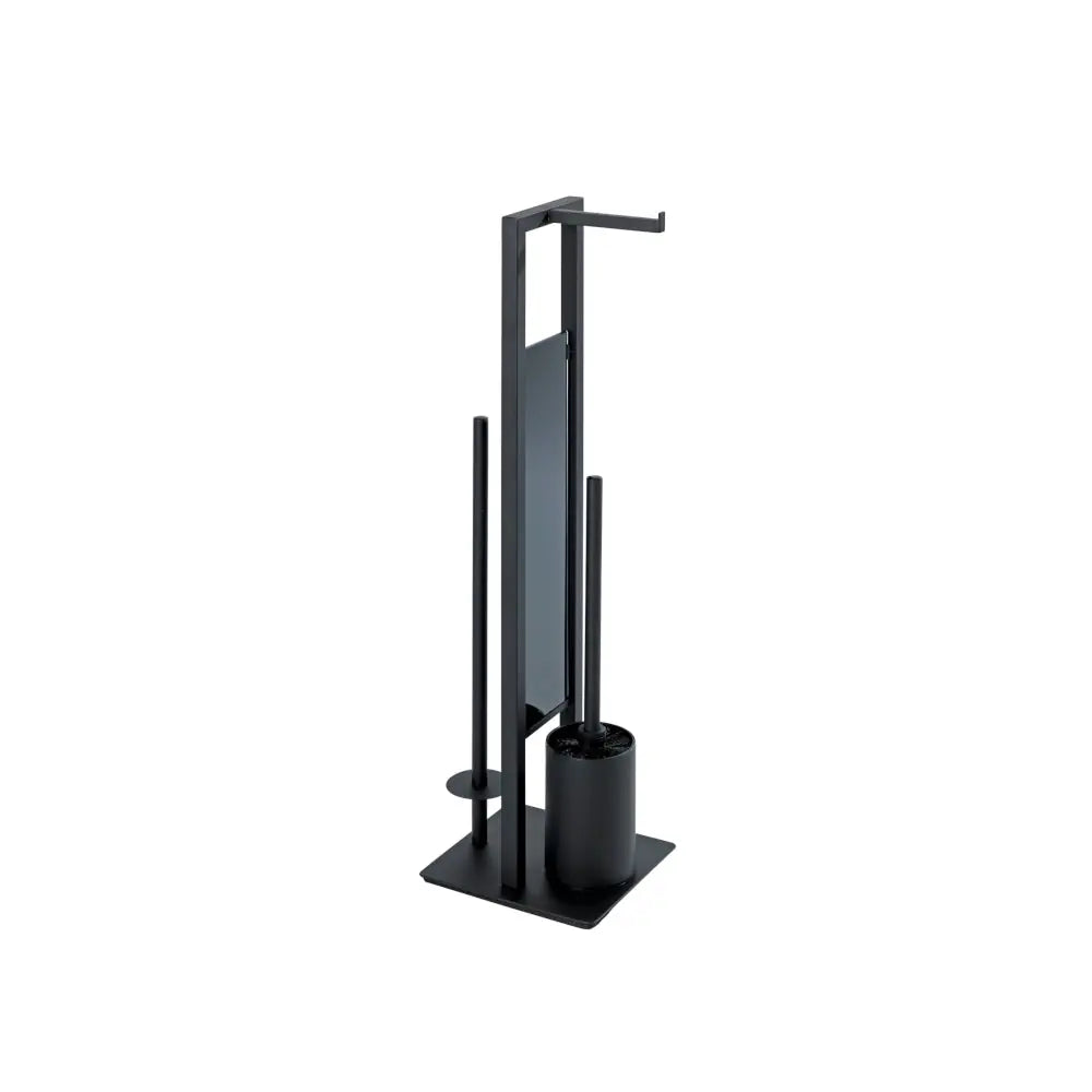 Wenko - Stand WC Set Rivalta Black - Stylish & Modern Bathroom Essential 🚽🖤