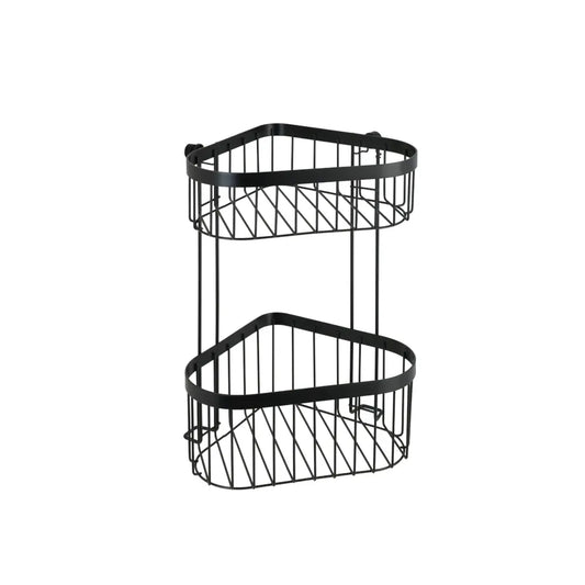 Wenko - Shelf 2 Levels Classic Plus Black - Stylish Storage Solution for Every Room 🖤📚✨