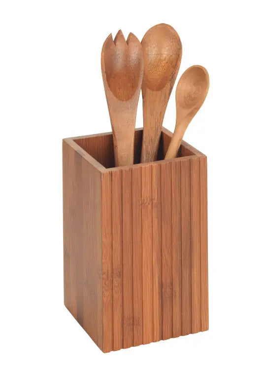 Wenko - Bamboo Utensil Holder - Eco-Chic Kitchen Organizer 🌱🍽️