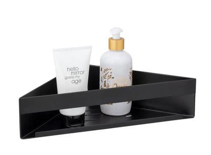 Wenko - Turbo-Loc Corner Shelf Genova - Sleek Black Design 🖤✨