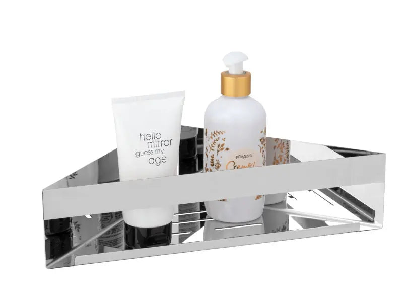 Wenko - Turbo-Loc Genova Shine Corner Shelf - Easy Install & Sleek Design ✨