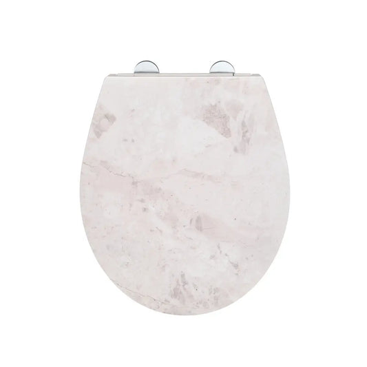 Wenko - WC Seat White Marble Relief Surface Duroplast - Elegance for Your Bathroom 🛁✨