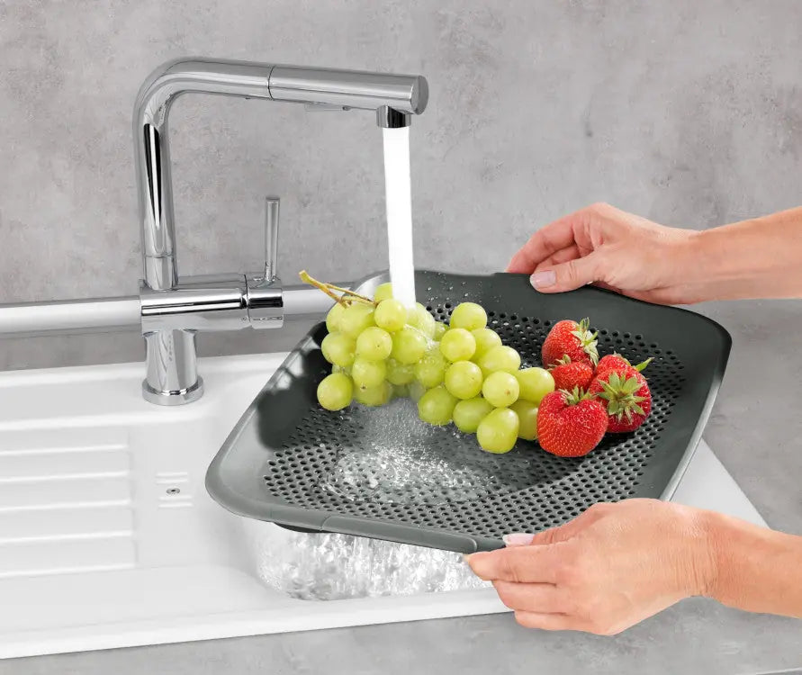 Wenko - Shari Gray Strainer Board - Versatile Kitchen Helper 🥗✨