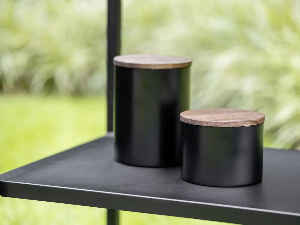 Wenko - Mio Black Storage Jar 1L - Airtight & Stylish 🌟