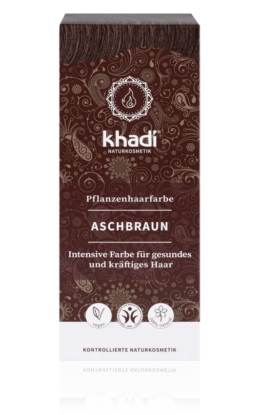 Khadi - Plant-based Hair Dye Ash Brown - Vibrant Natural Color 🌿✨
