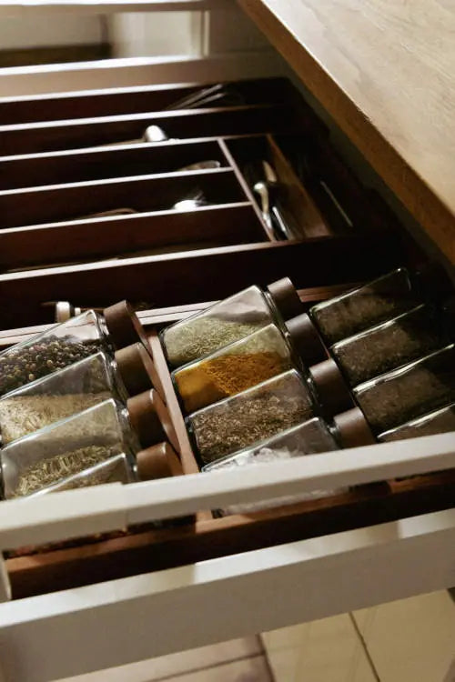 Wenko - Bamboo Drawer Spice Rack - Stylish & Sustainable 🍃🧂