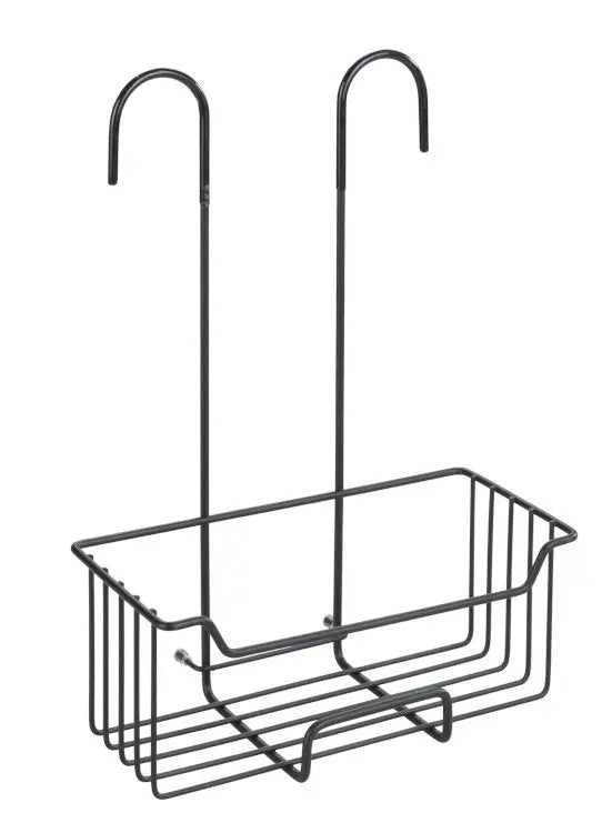 Wenko - Milo Black Thermostat Shower Caddy - Premium Stainless Steel Organizer 🛀🖤