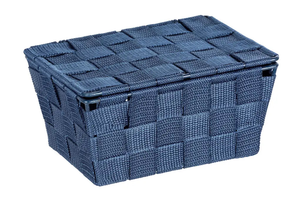Wenko - Dark Blue Basket with Lid - Elegant & Functional Storage 🧺💼
