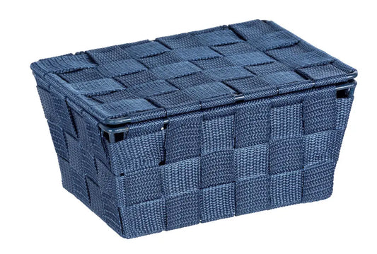 Wenko - Dark Blue Basket with Lid - Elegant & Functional Storage 🧺💼