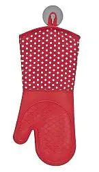Wenko - Red Silicone and Cotton Oven Mitts - Safe & Stylish Cooking! 🔥🍳