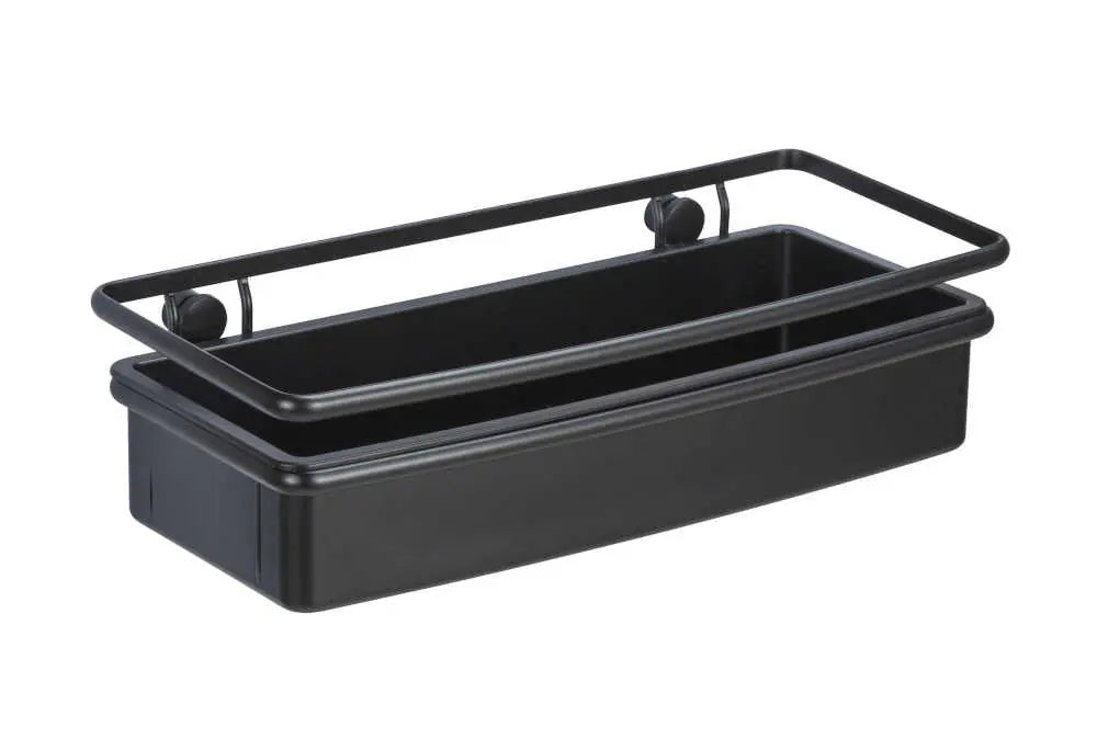 Wenko - Molinella Wall Shelf Black - Stylish & Drill-Free 🖤