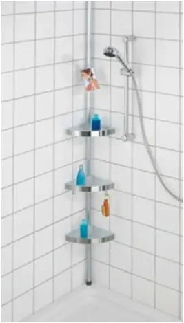 Wenko - Premium Aluminum Corner Shower Shelf - Maximize Your Shower Space 🌟
