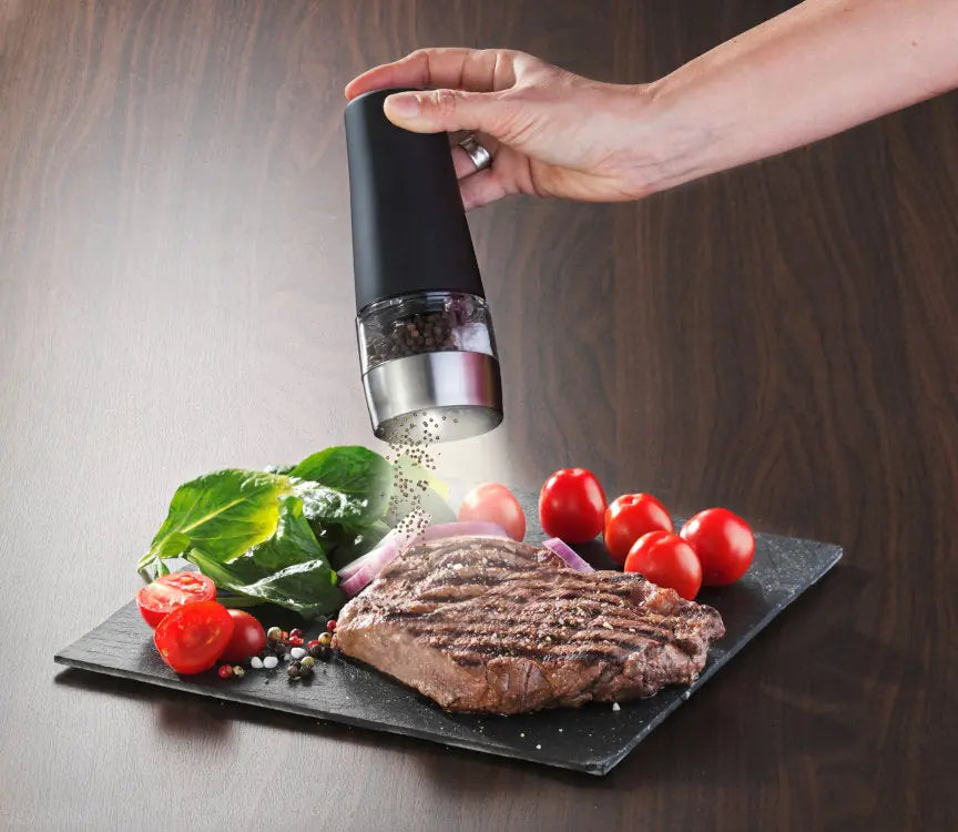 Wenko - 2-in-1 Electric Grinder Black - Effortless Seasoning! 🌿🔥