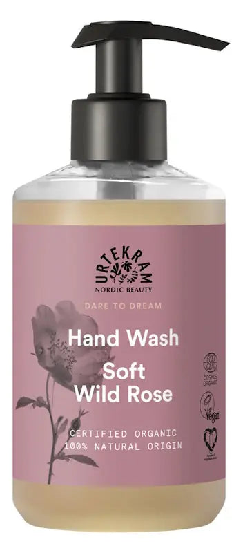 URTEKRAM - Hand Wash Soft Wild Rose - Delightful Floral Fragrance 🌹