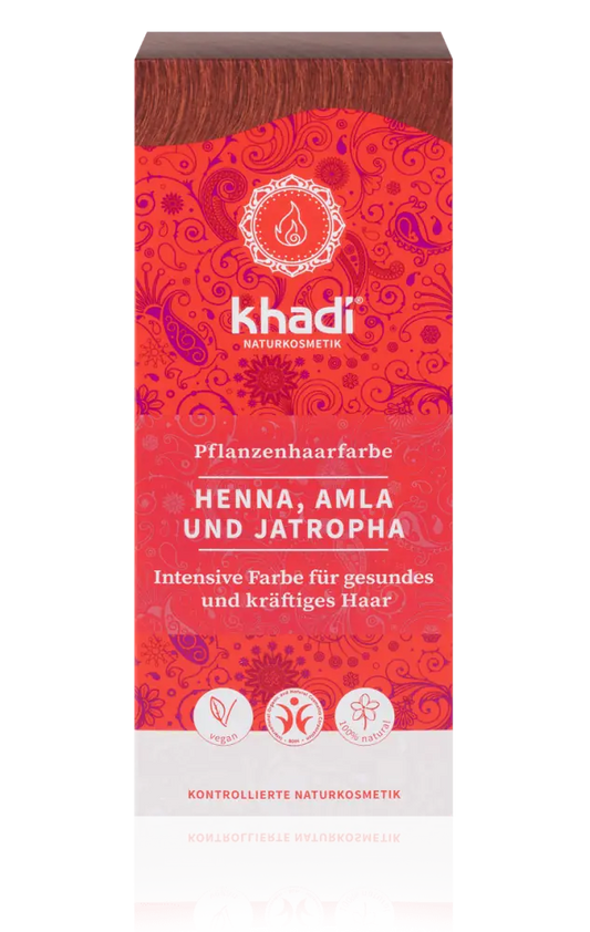 Khadi - Natural Hair Color Henna, Amla & Jatropha - Vibrant Red 🌿✨