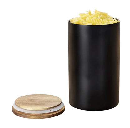 Wenko - Mio Black Storage Jar 1.4L - Elegant & Airtight 🌟