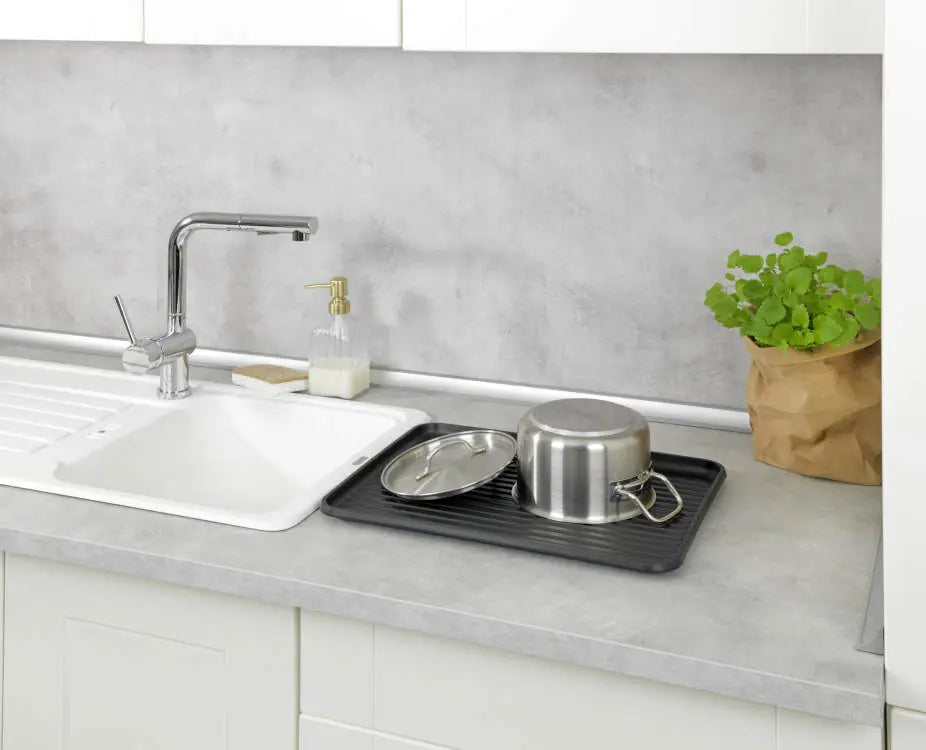 Wenko - Amy Dish Drainer with Bottle Holder - Stylish Kitchen Solution! 🍽️✨