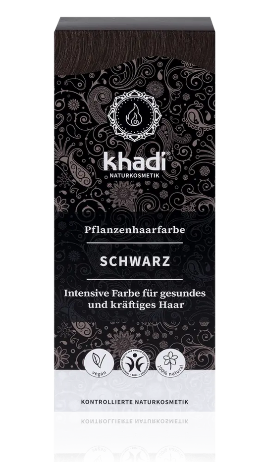 Khadi - Plant-Based Hair Color Black - Vibrant and Natural ✨🌿