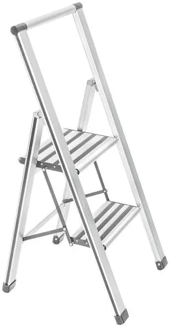 Wenko - 2-Step Aluminum Folding Ladder - Space-Saving & Secure 🪜✨