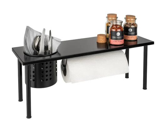 Wenko - Kitchen Shelf with Paper Towel Holder - Compact Organizer 🧺