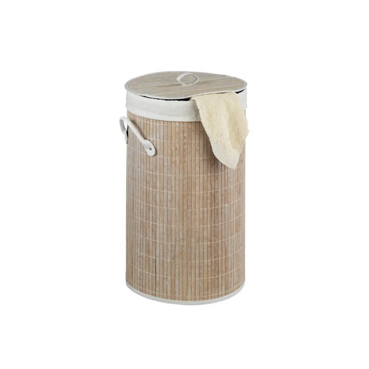 Wenko - Bamboo Laundry Basket Round Chic Storage Solution 🧺✨