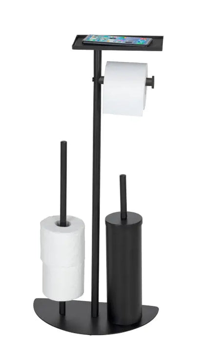 Wenko - Cosenza Neo Black WC Set - Sleek & Space-Saving 🚽✨