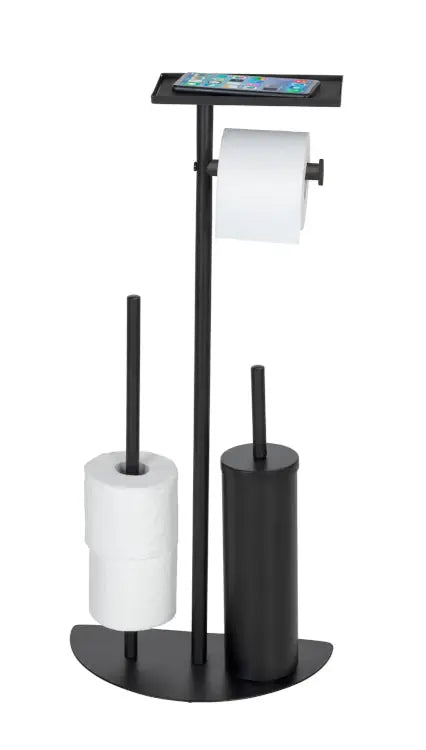 Wenko - Cosenza Neo Black WC Set - Sleek & Space-Saving 🚽✨