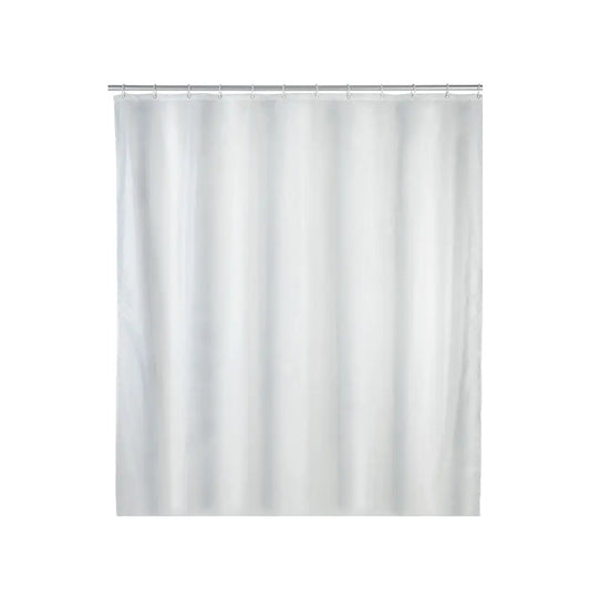 Wenko - Shower Curtain Plain White Polyester - Elevate Your Bathroom Style! 🚿✨