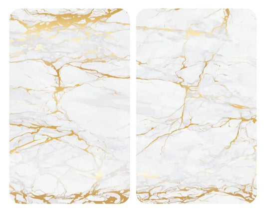 Wenko - Glass Stove Cover Plates Marble/Gold - Premium Kitchen Essentials ✨