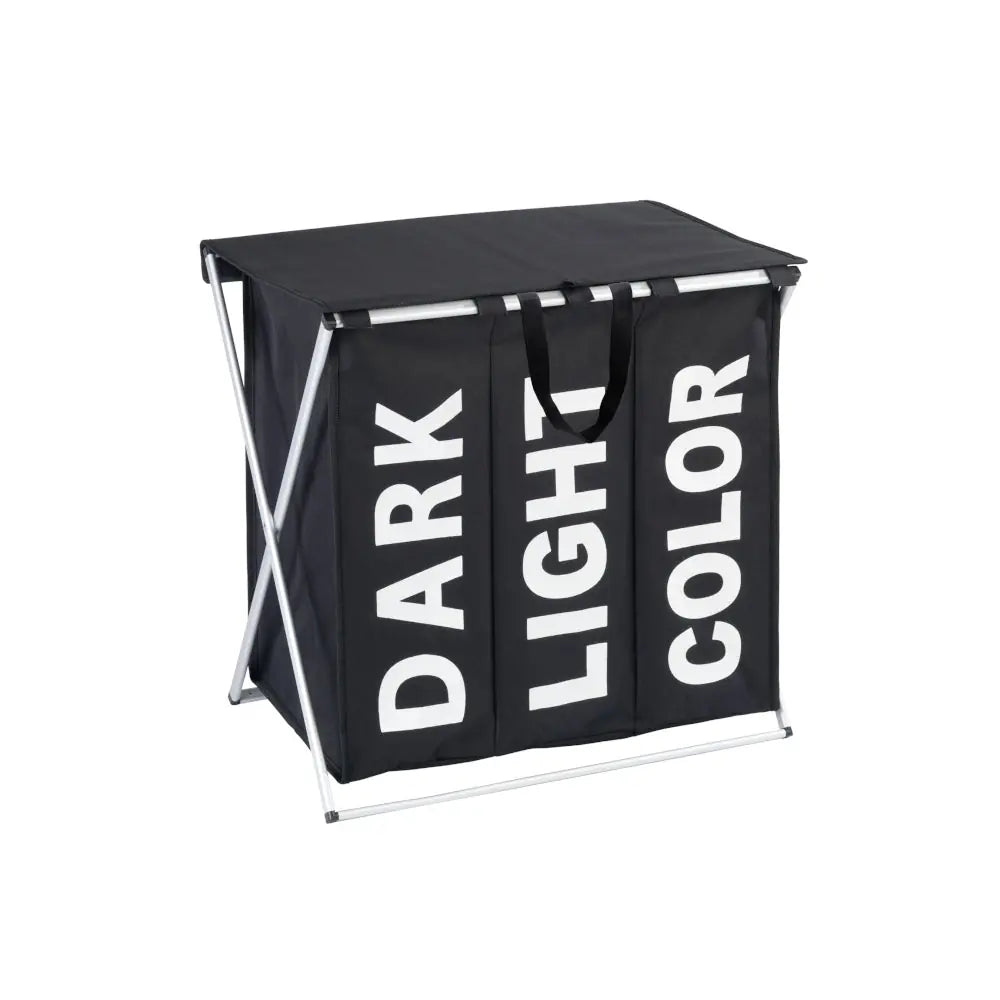Wenko - Linen Collector Trio Top Black/Aluminum - Stylish & Functional Storage Solution! 🧺✨