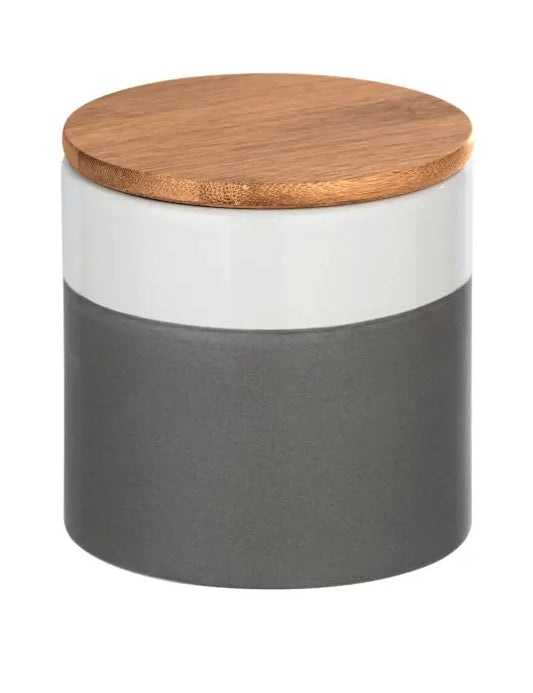 Wenko - Malta Storage Jar 0.45L - Elegant Ceramic/Bamboo 🌿