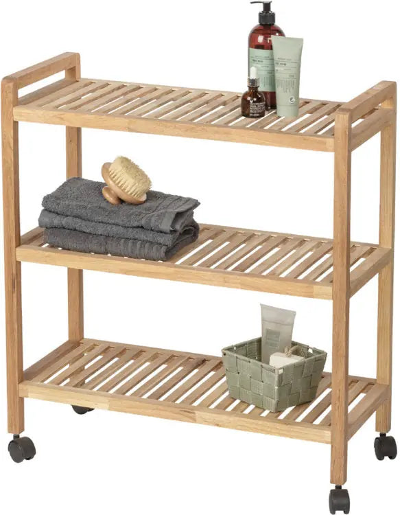 Wenko - Norway Household & Bathroom Cart - Elegant Walnut Wood 🛁✨