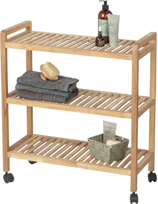 Wenko - Norway Household & Bathroom Cart - Elegant Walnut Wood 🛁✨