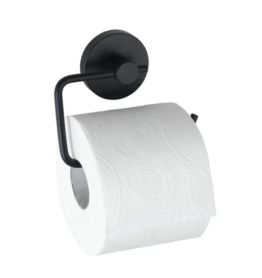 Wenko - Vacuum-Loc Toilet Paper Holder Milazzo Black - Easy Installation ⚫✨