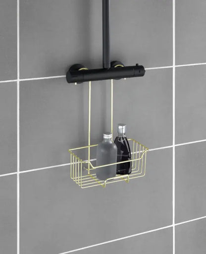 Wenko - Milo Gold Stainless Steel Shower Caddy - Elegant Bathroom Organizer ✨🛁
