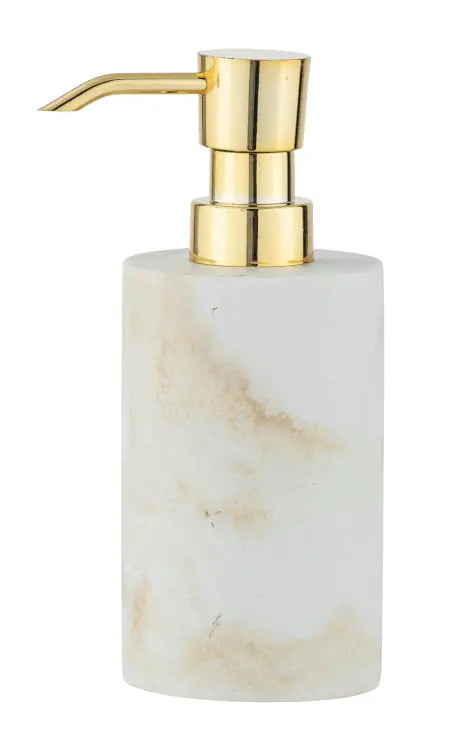 Wenko - Marble Look Soap Dispenser - Elegant White/Gold Finish ✨🛁