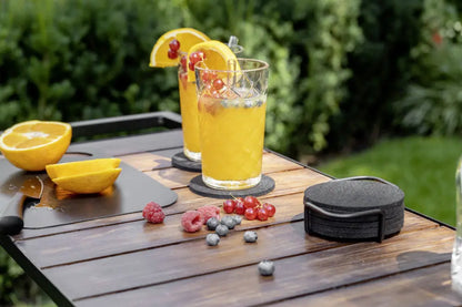 Wenko – Felt Coasters with Holder – Practical Set of 8 🏠✨
