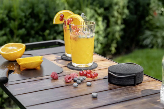 Wenko – Felt Coasters with Holder – Practical Set of 8 🏠✨
