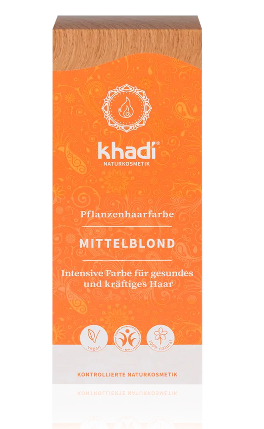 Khadi - Natural Hair Color Medium Blonde - Lush, Vegan Shine 🌿✨