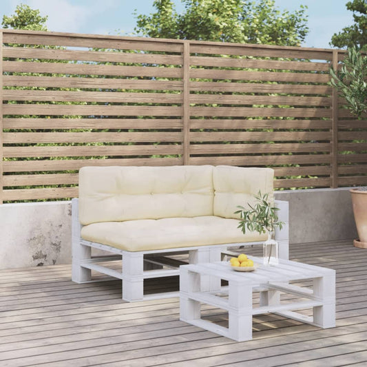 Palettenkissen 3 - tlg. Creme Stoff - Speedjust Schweiz